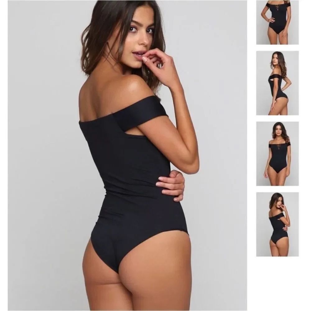 ✨Frankie's Bikinis Brooklyn One Piece Black Sz Large Bikini✨